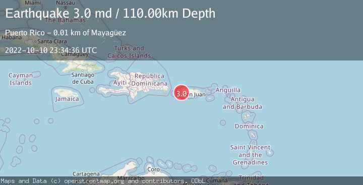 Map of MONA PASSAGE, PUERTO RICO
