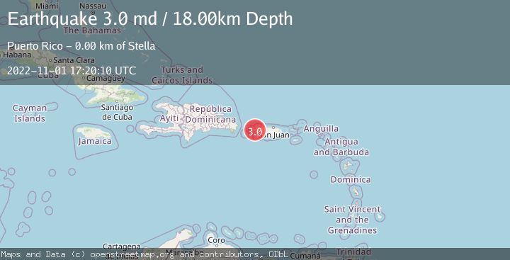 Map of MONA PASSAGE, PUERTO RICO