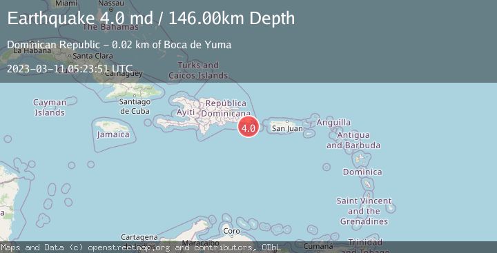 Map of MONA PASSAGE, DOMINICAN REPUBLIC
