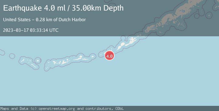 Map of FOX ISLANDS, ALEUTIAN ISLANDS