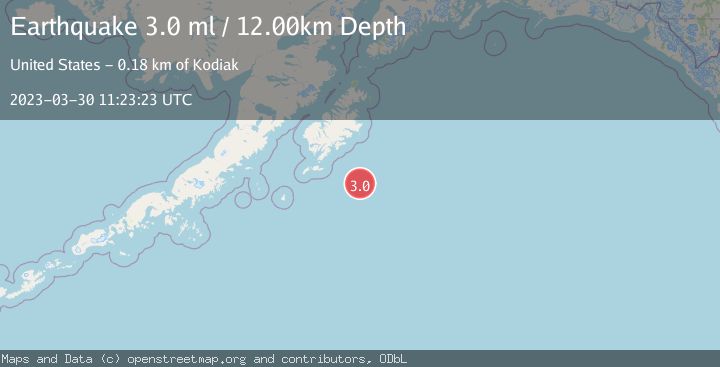 Map of KODIAK ISLAND REGION, ALASKA