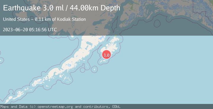 Map of KODIAK ISLAND REGION, ALASKA