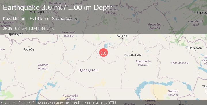 Map of CENTRAL KAZAKHSTAN