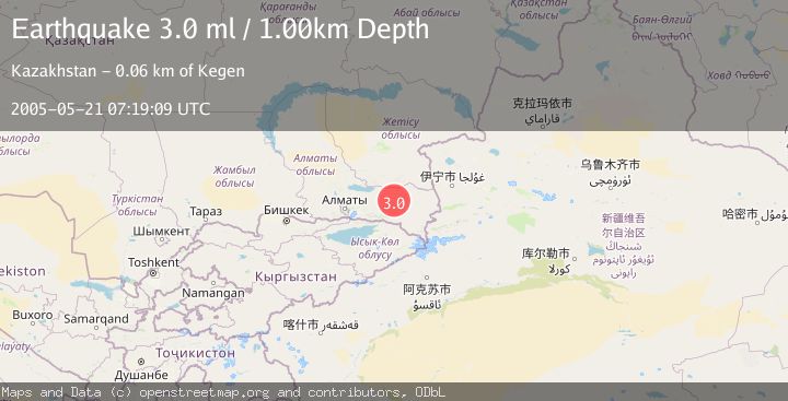 Map of EASTERN KAZAKHSTAN