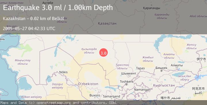 Map of CENTRAL KAZAKHSTAN