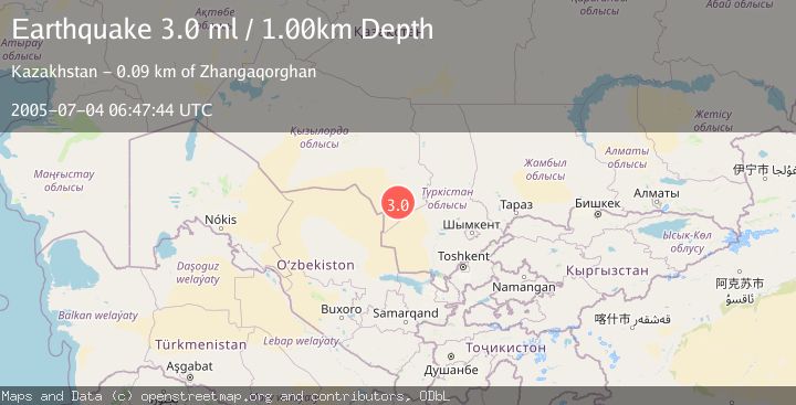Map of CENTRAL KAZAKHSTAN