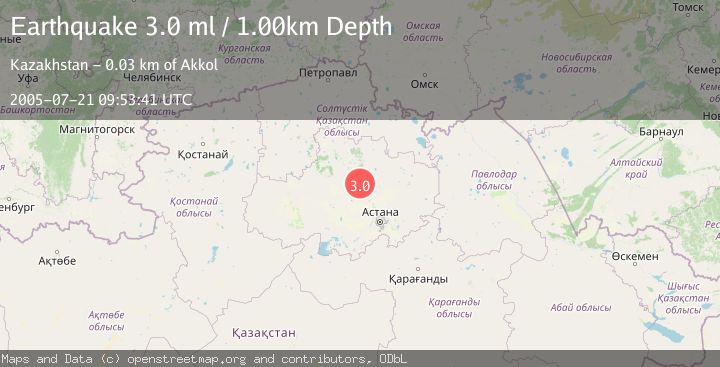 Map of CENTRAL KAZAKHSTAN