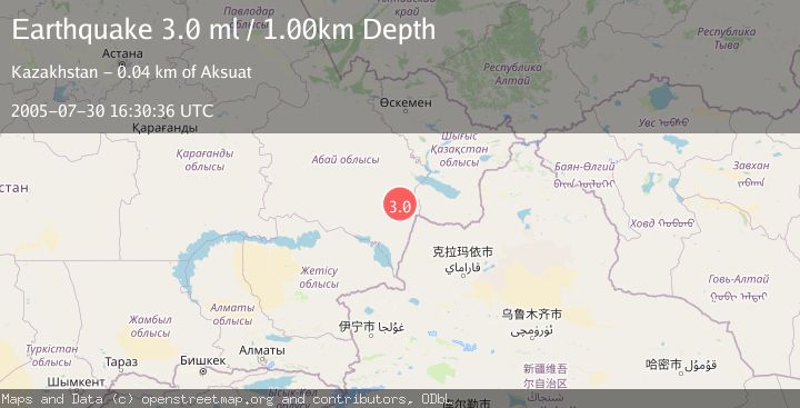 Map of EASTERN KAZAKHSTAN
