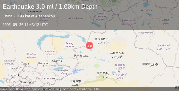 Map of KAZAKHSTAN-XINJIANG BORDER REG.
