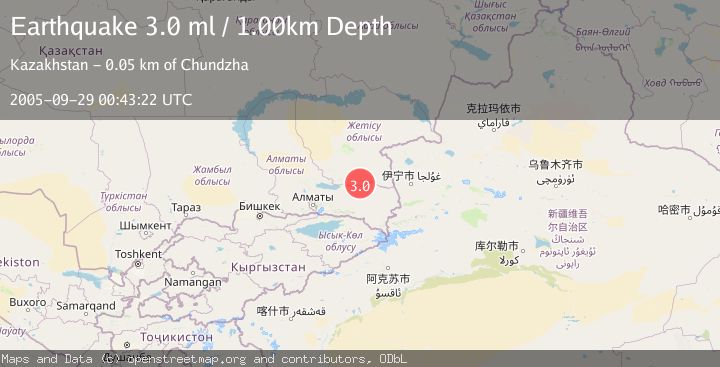 Map of EASTERN KAZAKHSTAN