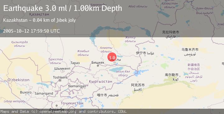 Map of EASTERN KAZAKHSTAN