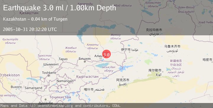 Map of EASTERN KAZAKHSTAN