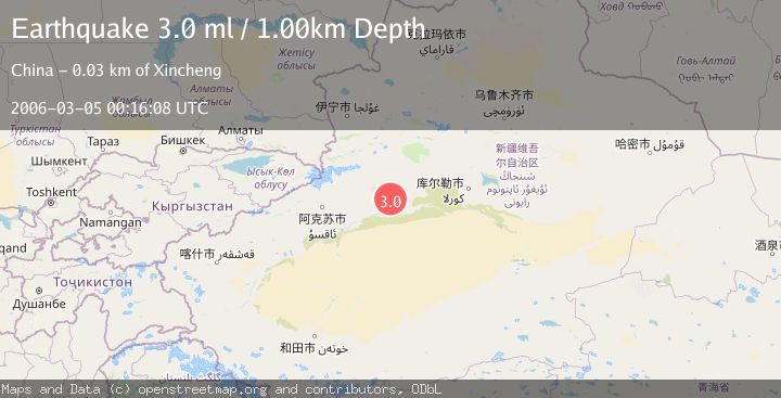 Map of SOUTHERN XINJIANG, CHINA