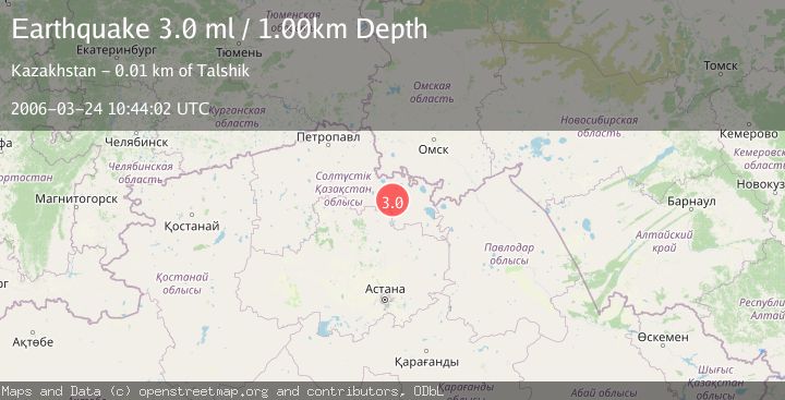 Map of CENTRAL KAZAKHSTAN