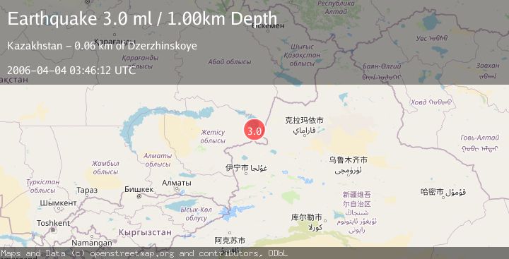Map of KAZAKHSTAN-XINJIANG BORDER REG.