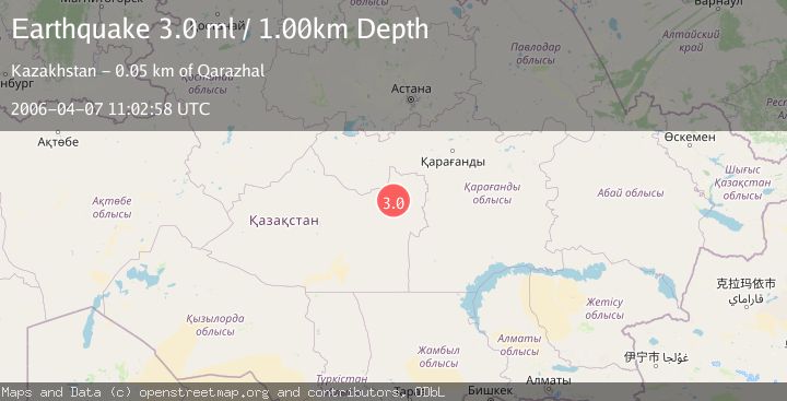 Map of CENTRAL KAZAKHSTAN