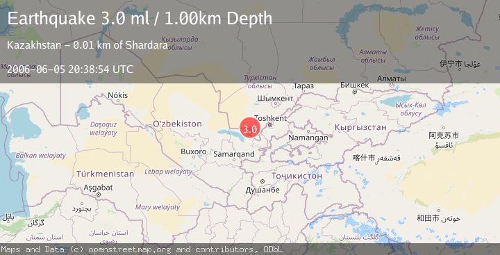 Map of CENTRAL KAZAKHSTAN