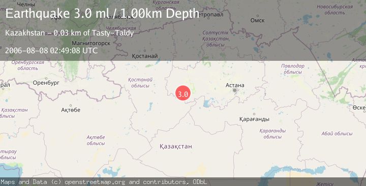 Map of CENTRAL KAZAKHSTAN