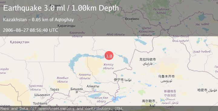 Map of EASTERN KAZAKHSTAN