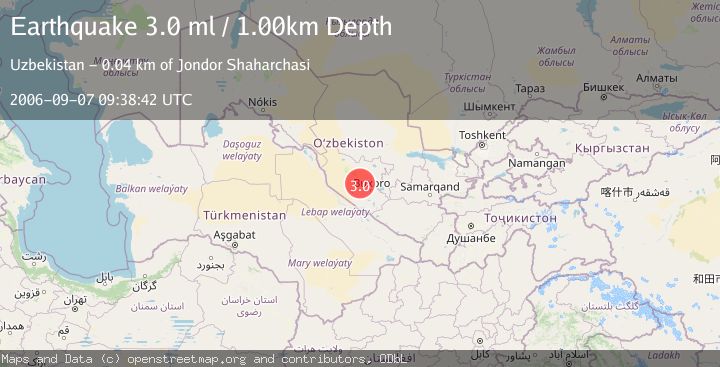 Map of WESTERN UZBEKISTAN