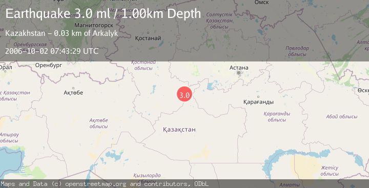 Map of CENTRAL KAZAKHSTAN