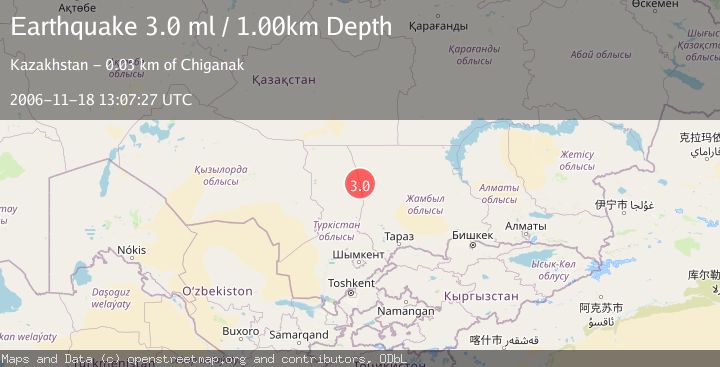 Map of CENTRAL KAZAKHSTAN