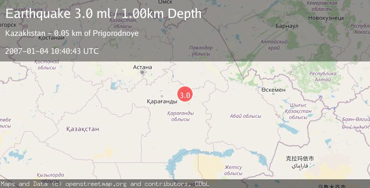 Map of EASTERN KAZAKHSTAN