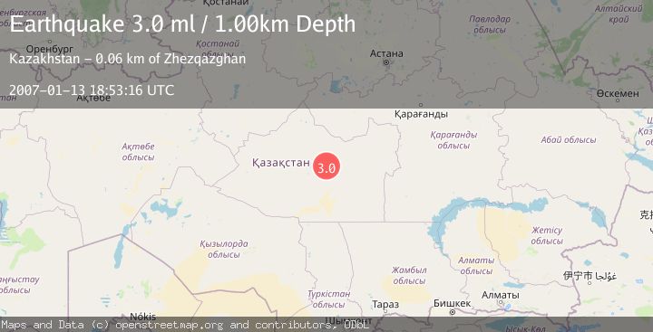 Map of CENTRAL KAZAKHSTAN