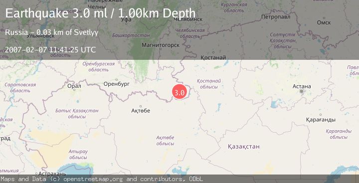 Map of RUSSIA-KAZAKHSTAN BORDER REGION