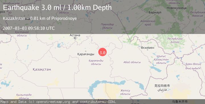 Map of EASTERN KAZAKHSTAN