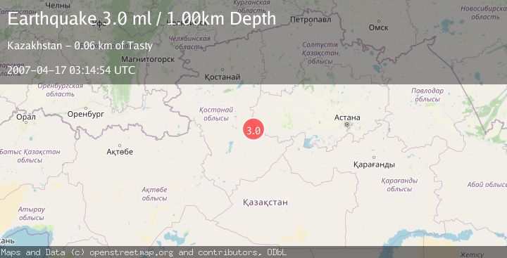 Map of CENTRAL KAZAKHSTAN