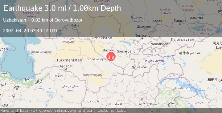 Map of WESTERN UZBEKISTAN
