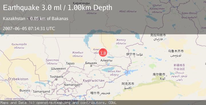 Map of EASTERN KAZAKHSTAN