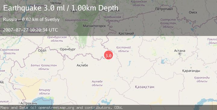 Map of RUSSIA-KAZAKHSTAN BORDER REGION