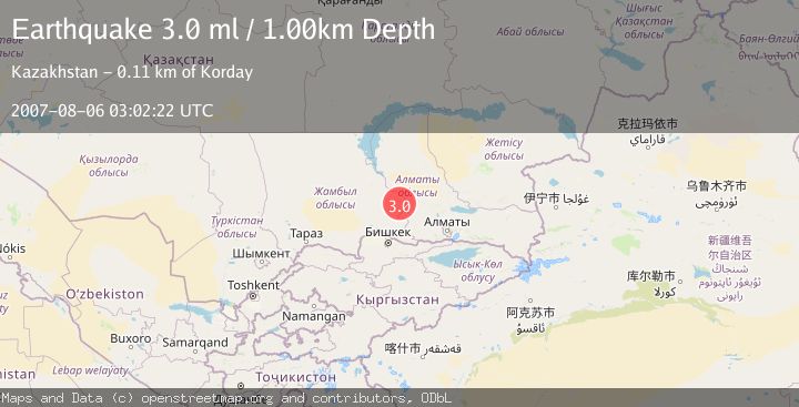 Map of EASTERN KAZAKHSTAN