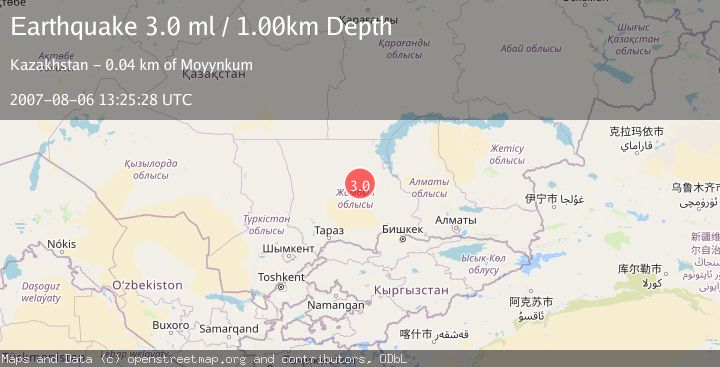 Map of CENTRAL KAZAKHSTAN