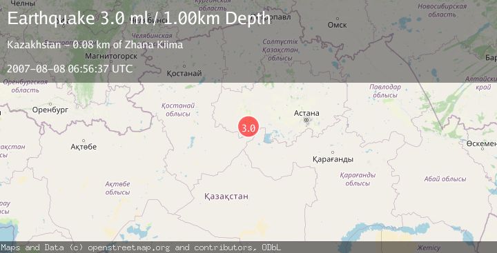 Map of CENTRAL KAZAKHSTAN