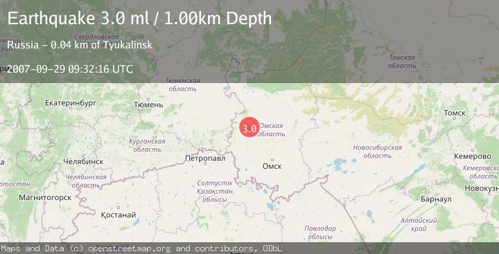 Map of SOUTHWESTERN SIBERIA, RUSSIA