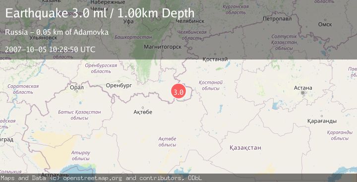 Map of RUSSIA-KAZAKHSTAN BORDER REGION