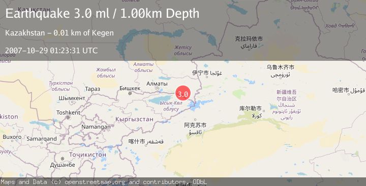 Map of EASTERN KAZAKHSTAN