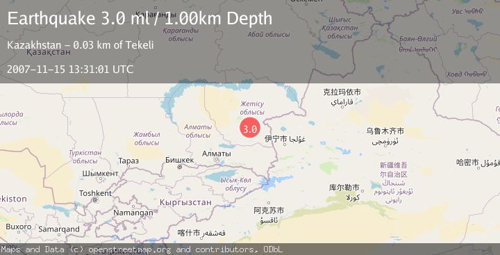 Map of EASTERN KAZAKHSTAN