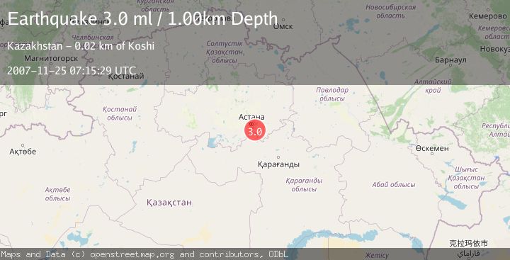 Map of CENTRAL KAZAKHSTAN