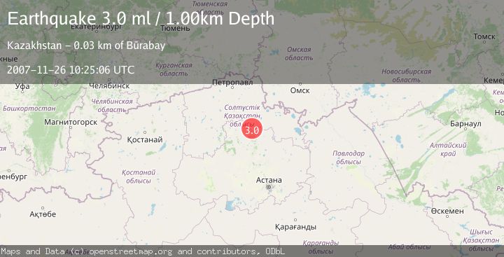 Map of CENTRAL KAZAKHSTAN