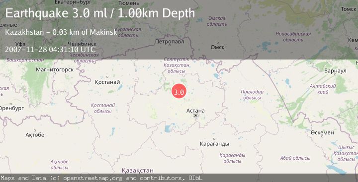 Map of CENTRAL KAZAKHSTAN
