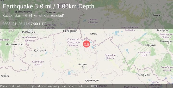 Map of CENTRAL KAZAKHSTAN