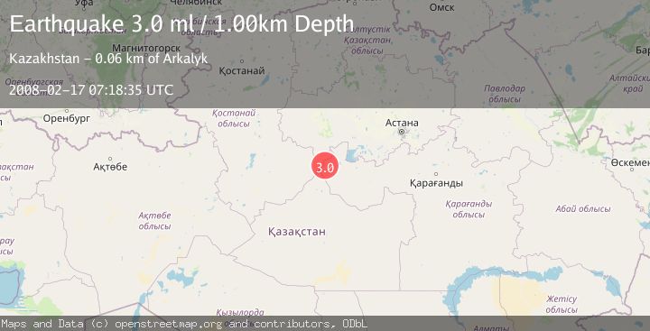 Map of CENTRAL KAZAKHSTAN