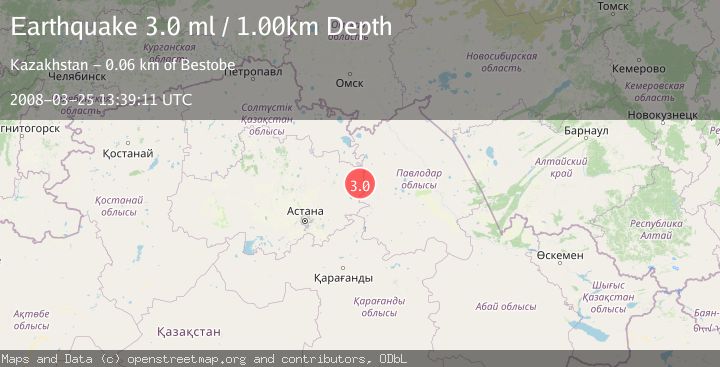 Map of CENTRAL KAZAKHSTAN