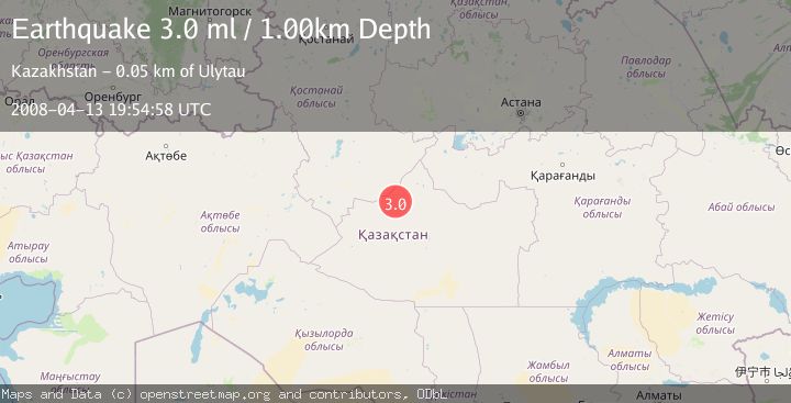 Map of CENTRAL KAZAKHSTAN