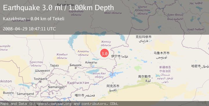 Map of EASTERN KAZAKHSTAN