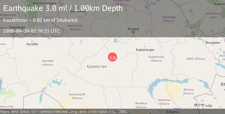 Map of CENTRAL KAZAKHSTAN